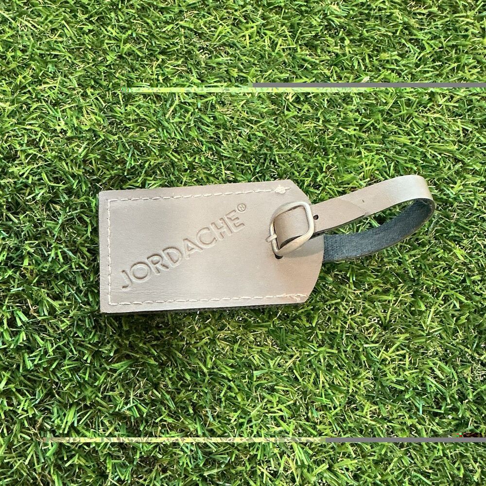 Vintage Jordache Luggage Tag Beige Taupe Travel Bag Suitcase ID Tag Adjustable